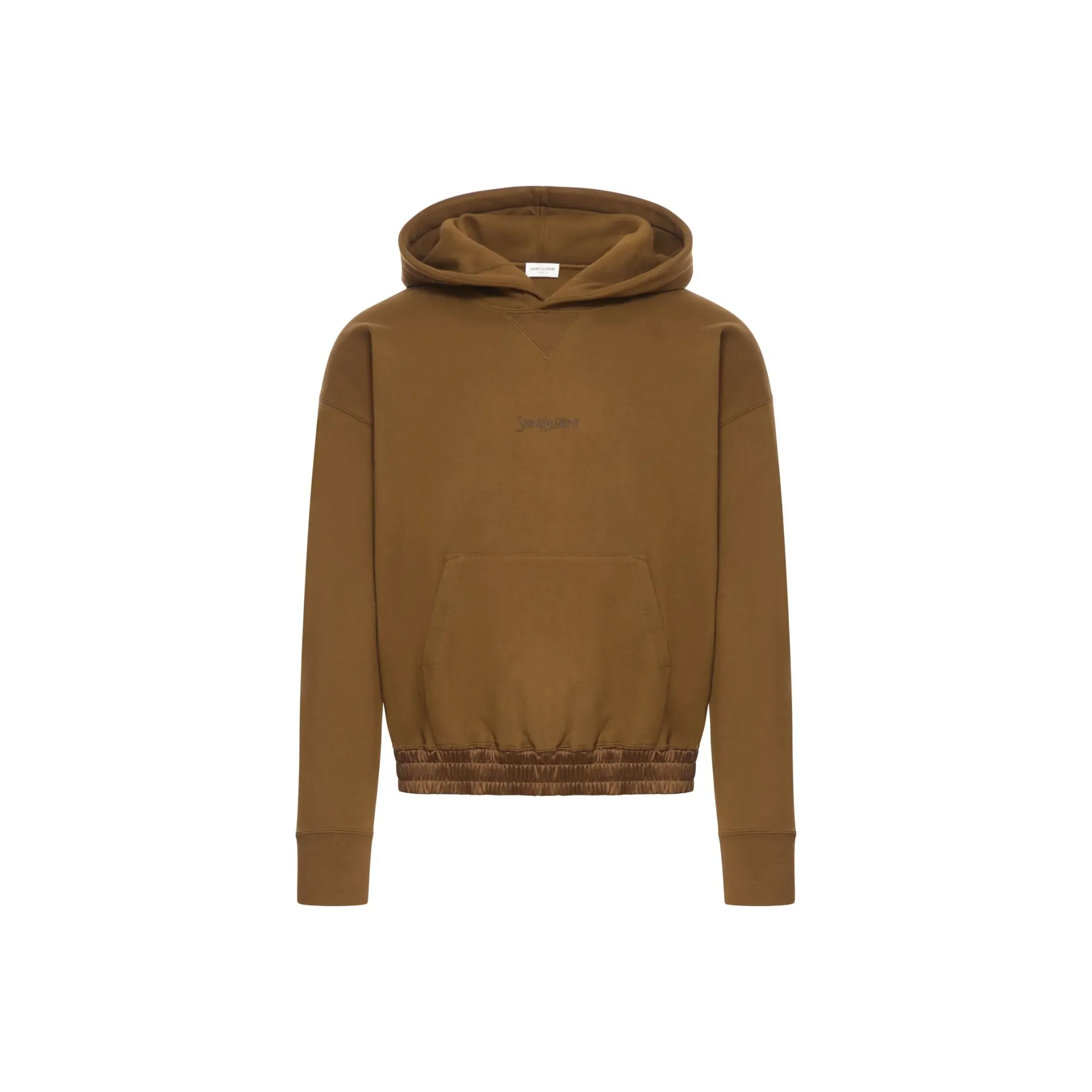 SAINT LAURENT Logo Embroidered Long Sleeved Hoodie