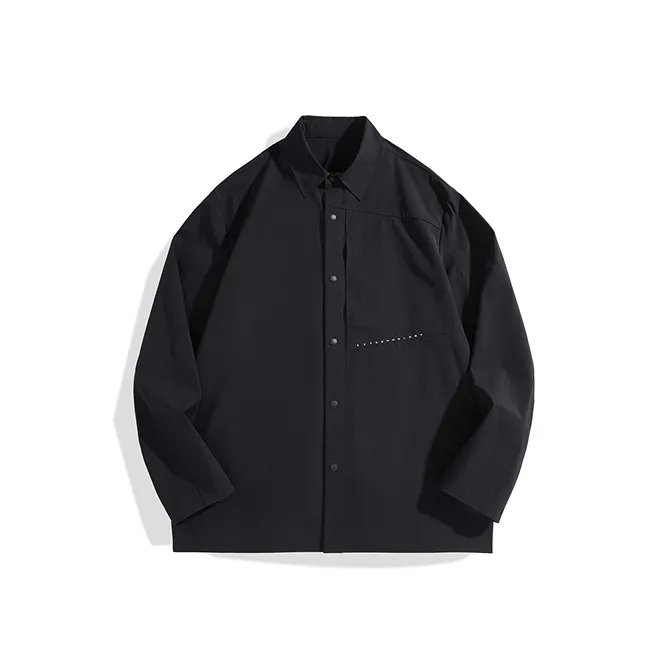 PEACEBIRD MEN Черный 1 Свободный крой Мужская рубашка