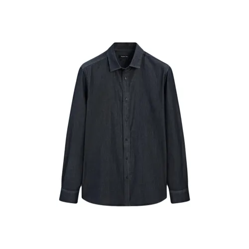 Massimo Dutti Серые Мужские Рубашки
