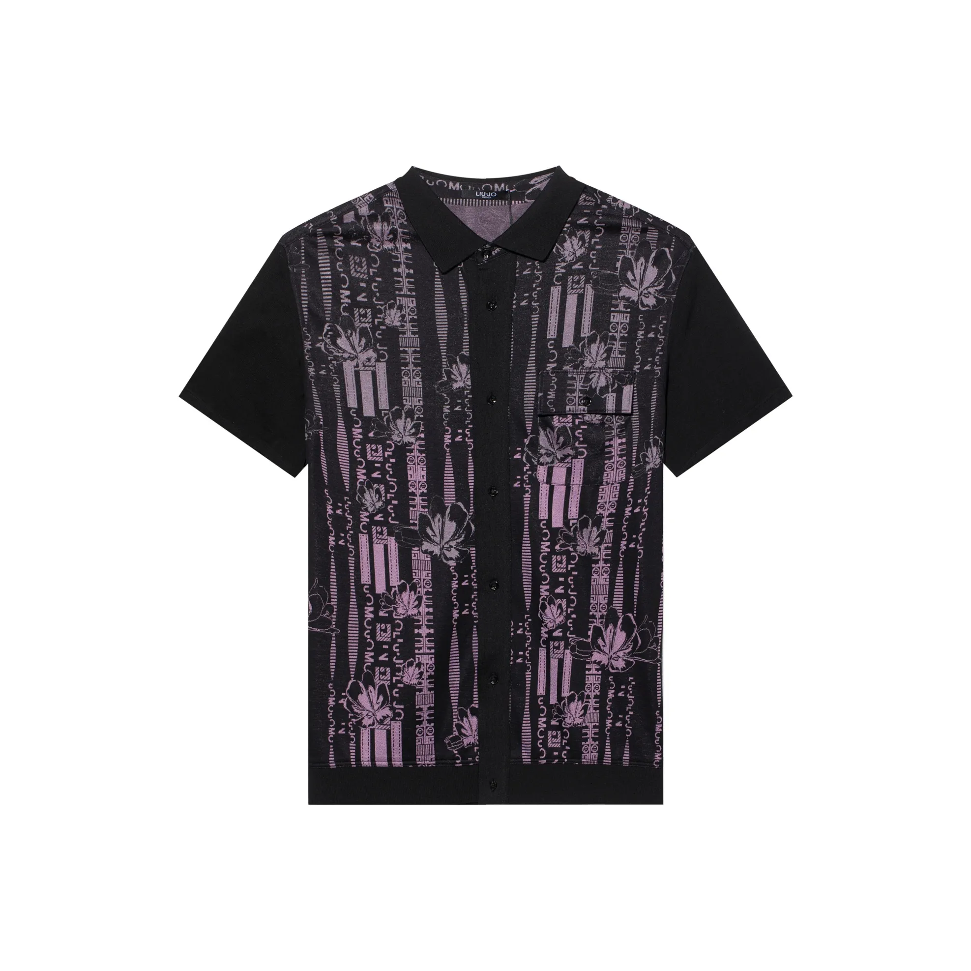 LIU·JO UOMO SS24 Shirt Men's Black Purple