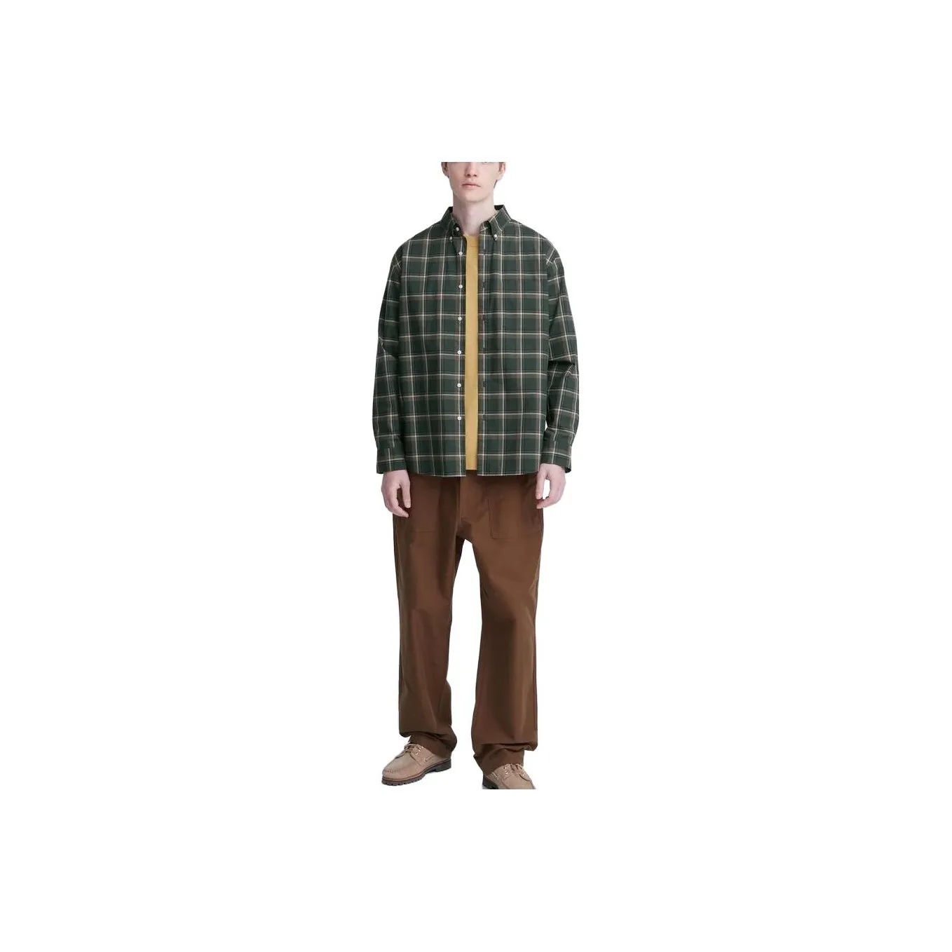 UNIQLO Темно-оливковые мужские рубашки