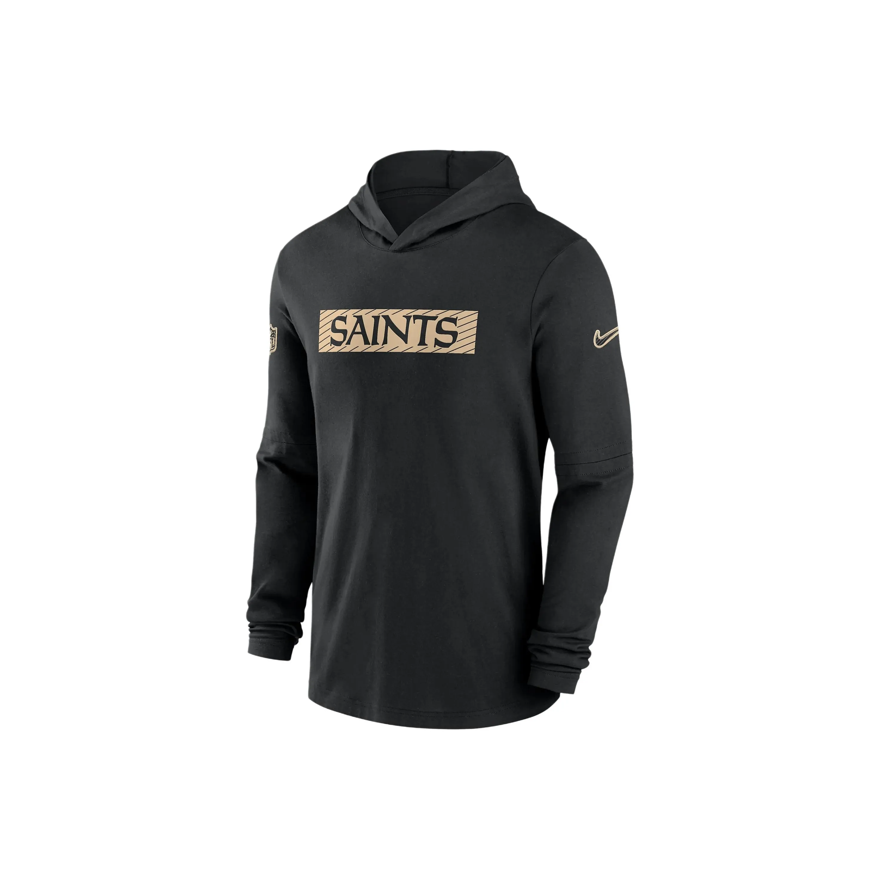 Nike New Orleans Saints Sideline Men's Nike Dri FIT Nfl Long Sleeve Hooded Top