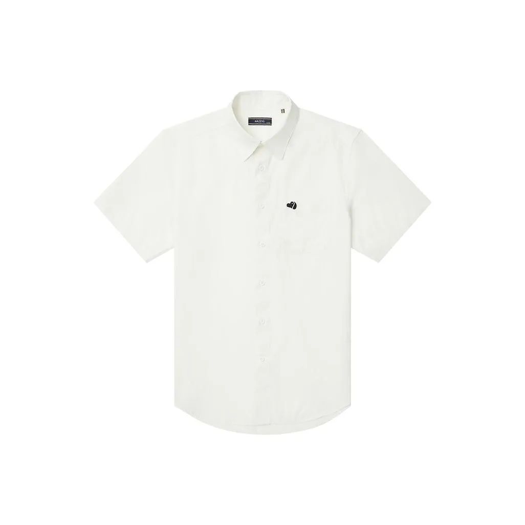 HAZZYS Короткий рукав мужская рубашка бежево-желтая