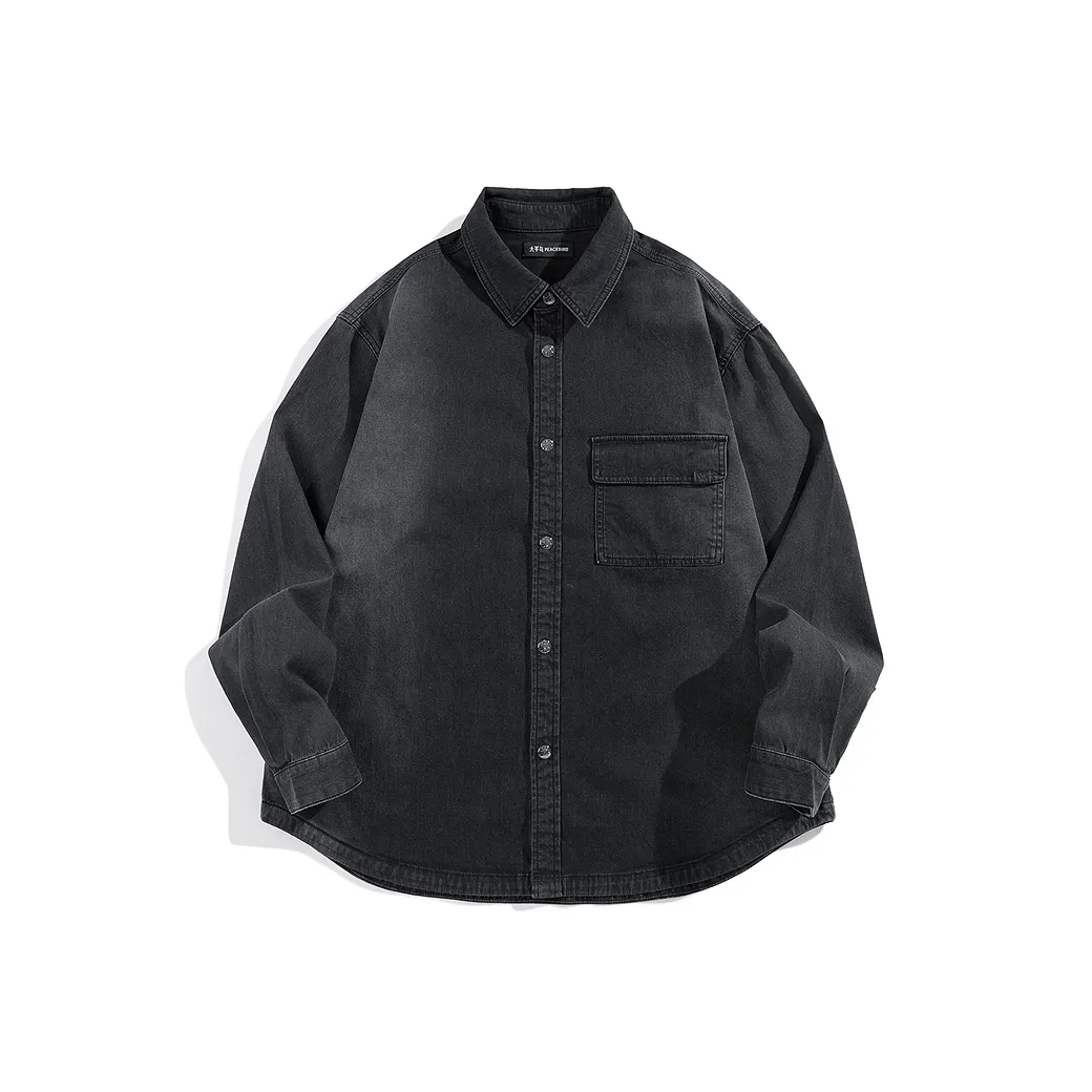 PEACEBIRD MEN Черный 1 Мужская Рубашка