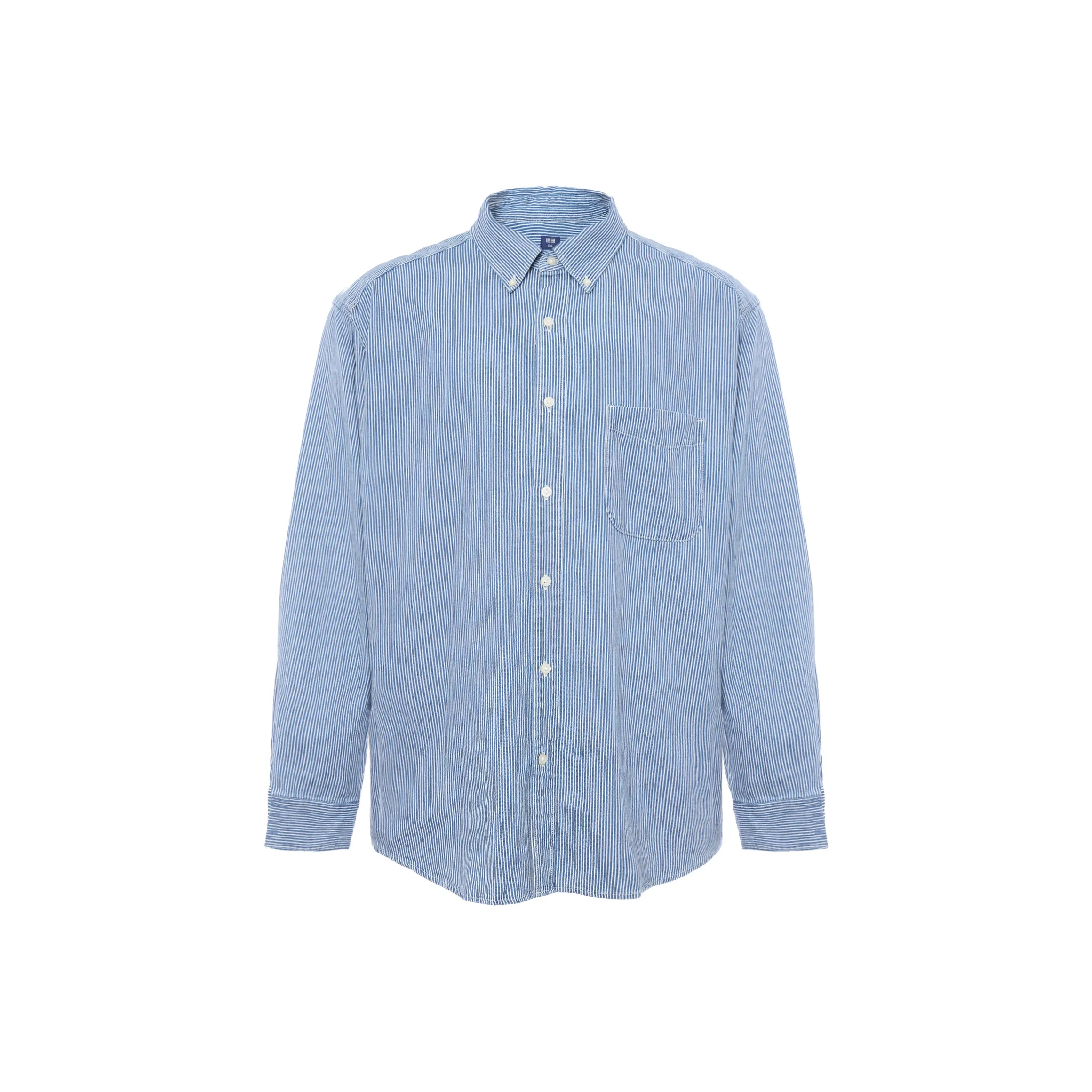 UNIQLO Мужские Синие Рубашки