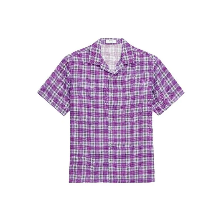 THEORY Designer Co-authored Collection Shirts Men Purple