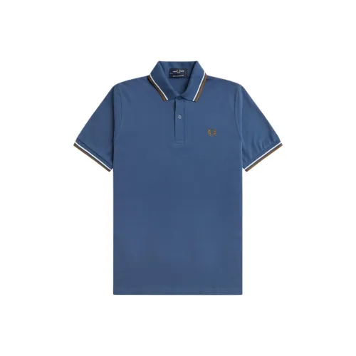 FRED PERRY Мужское поло полуночного синего цвета