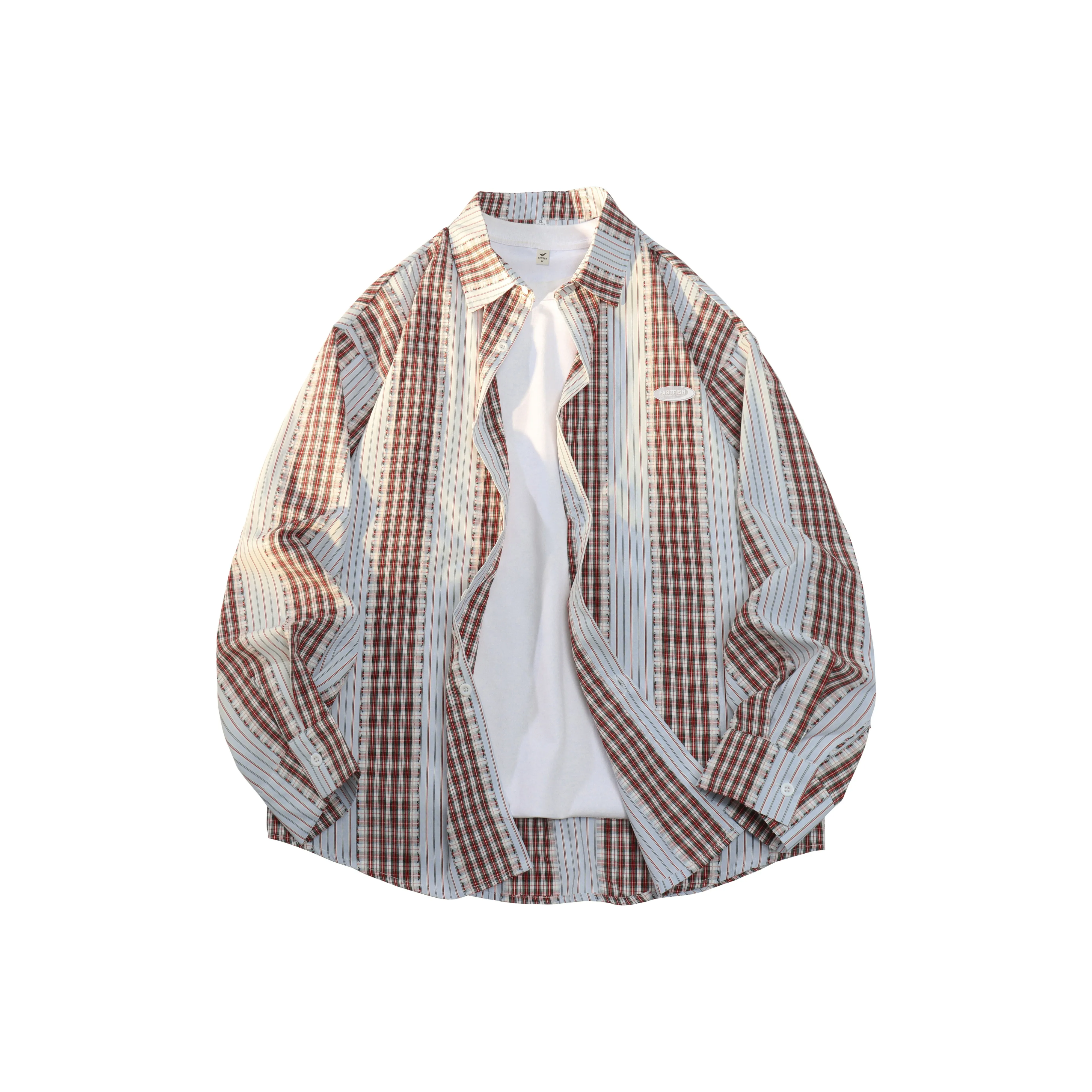 FASTFISH Shirt Unisex Red Plaid