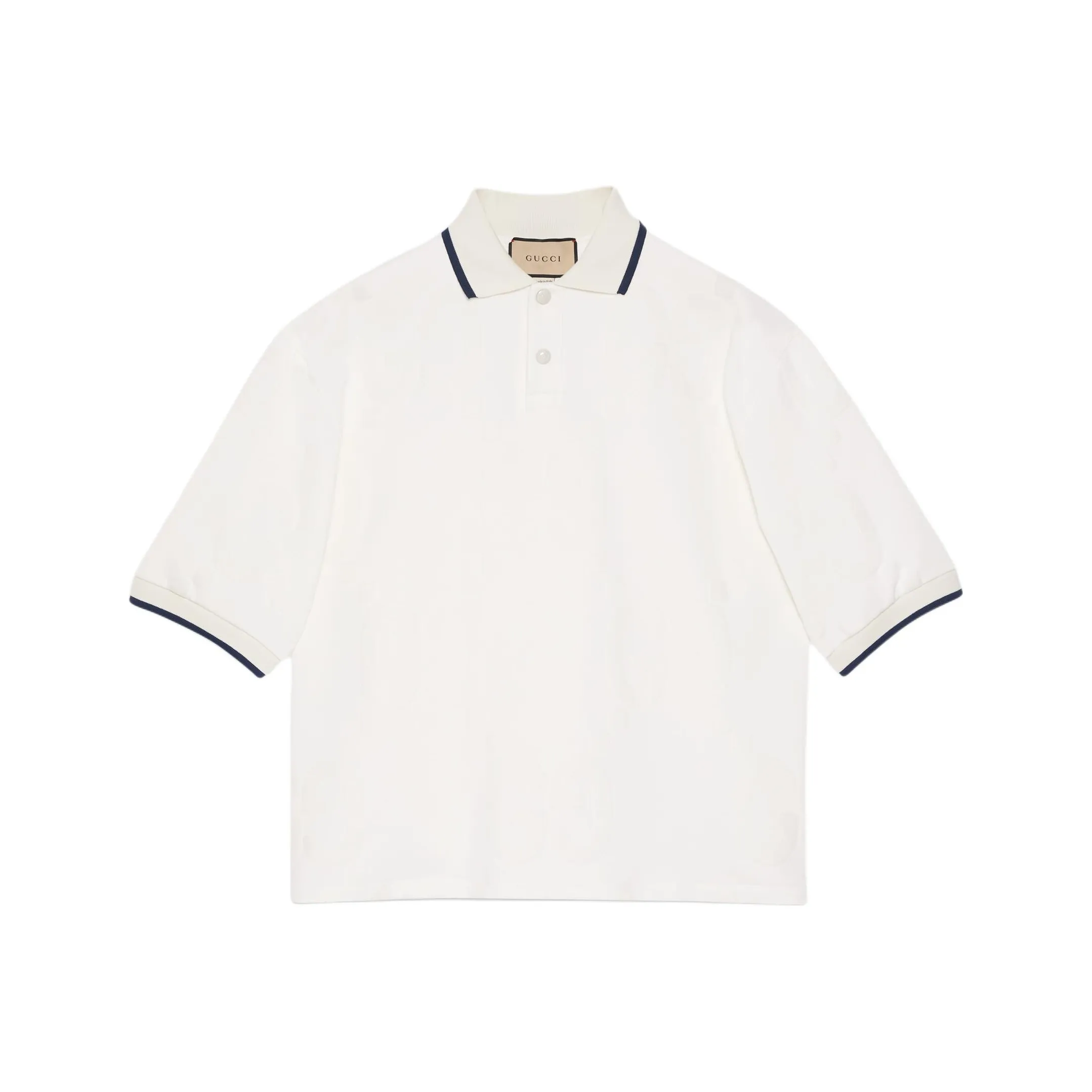 GUCCI SS24 Поло Мужское Айвори Белый