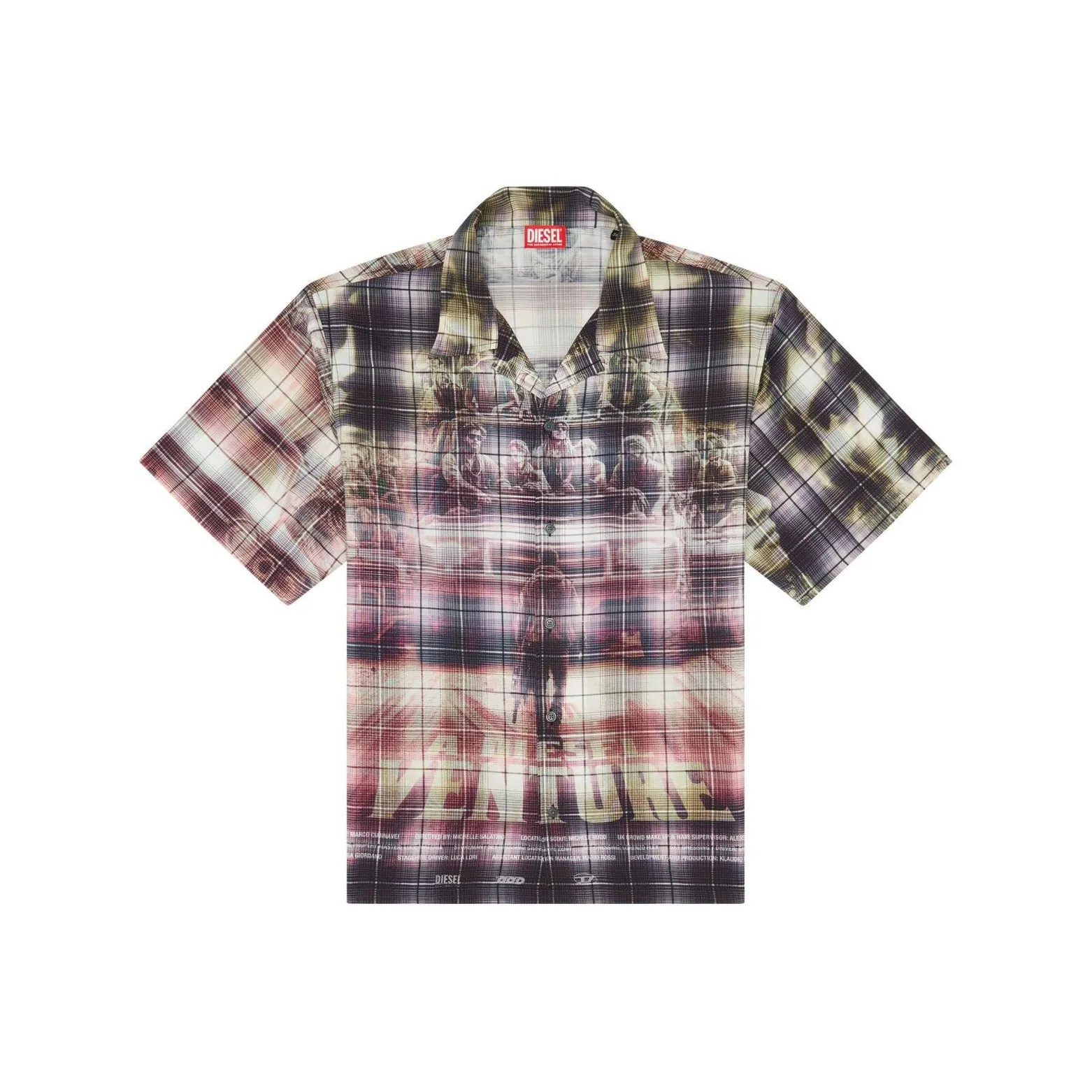 DIESEL Зеленые/Черные Мужские Рубашки