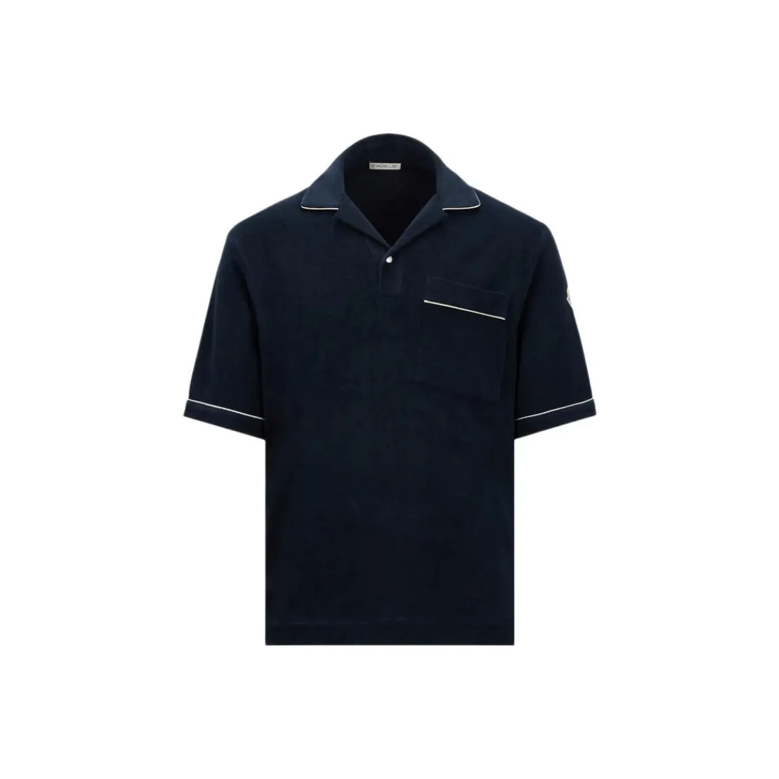 MONCLER SS25 Поло Мужское Морской Синий