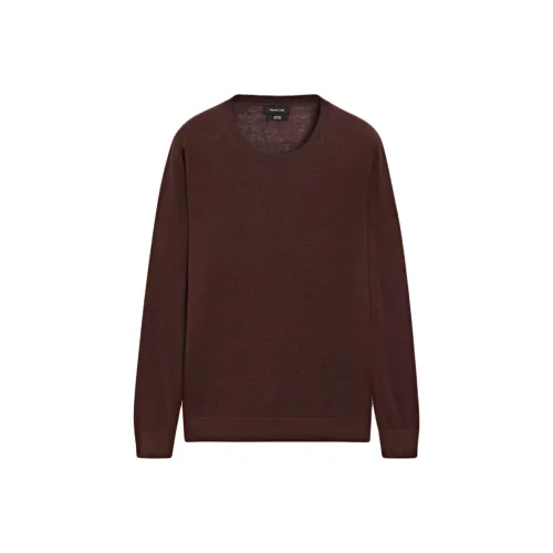 Massimo Dutti Темно-красный Мужской Трикотаж