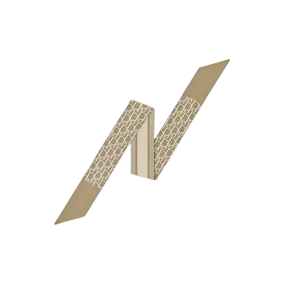 DIOR Шелковый Шарф из Саржи Унисекс Бежевый