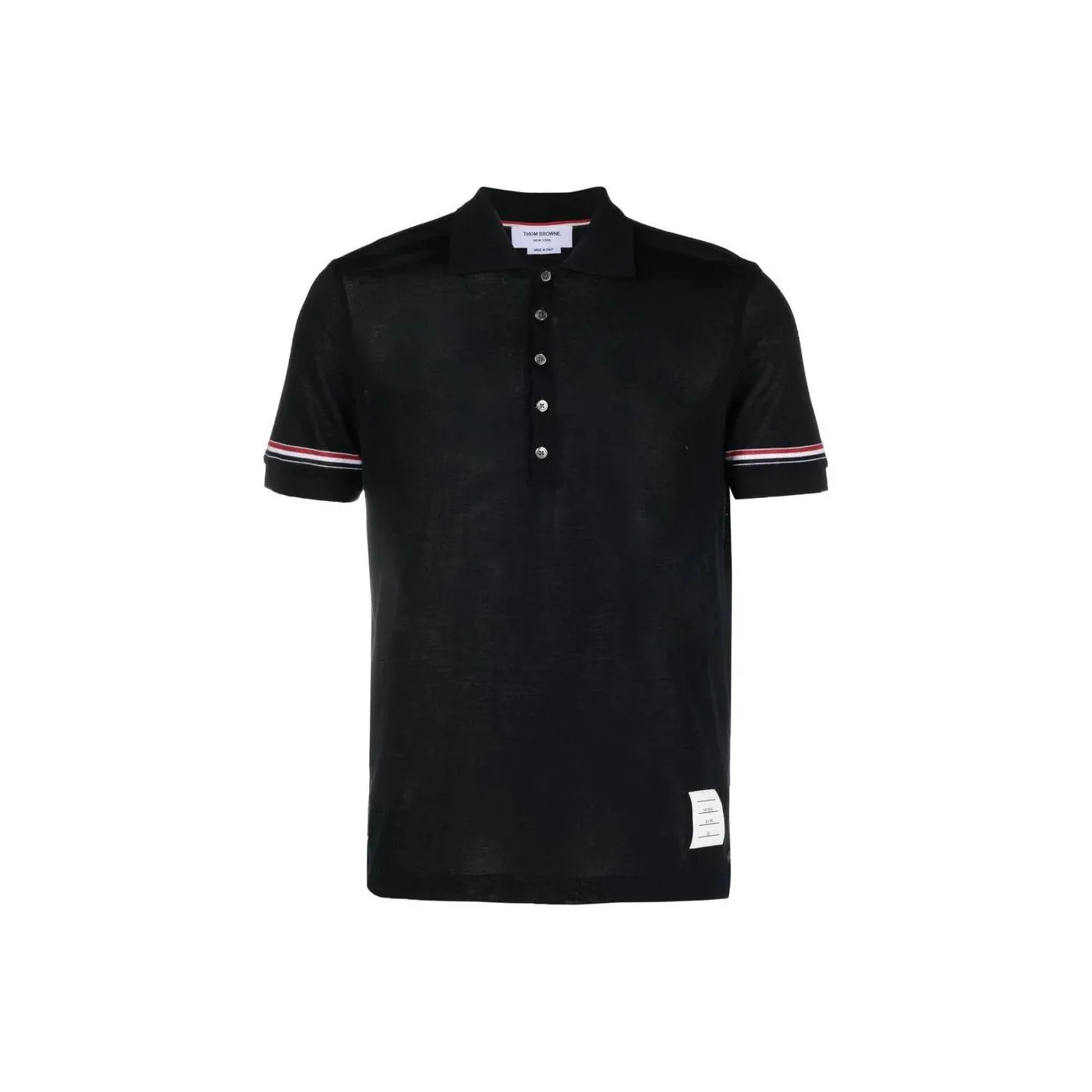 THOM BROWNE Rwb Striped Short Sleeved Polo Shirt
