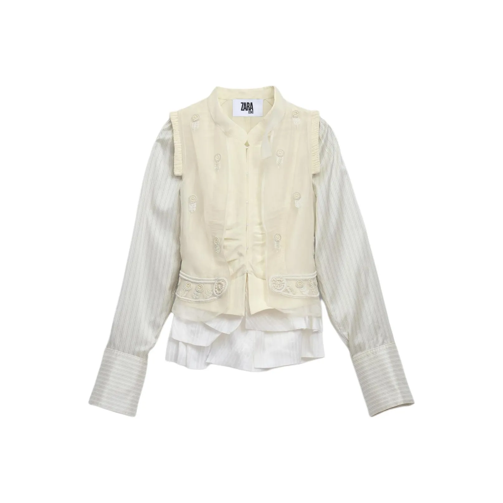 ZARA Рубашка Унисекс Frost Белый