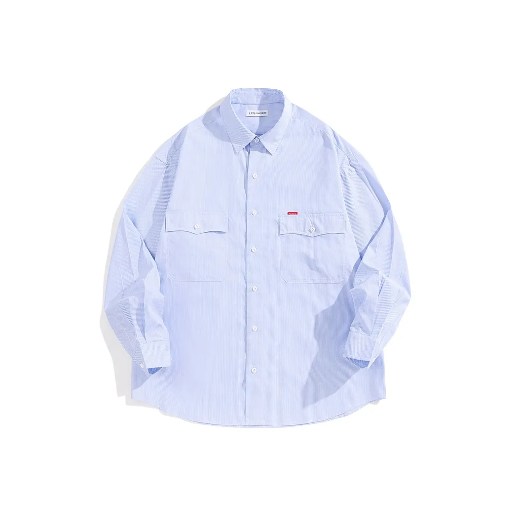 PEACEBIRD MEN Светло-синий 1 Мужская рубашка