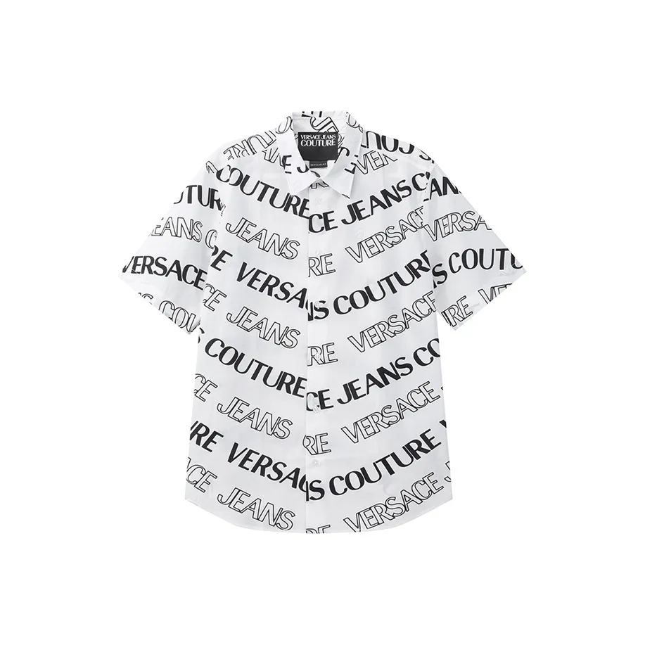 VERSACE JEANS COUTURE SS25 Рубашка Мужская Белая Черная