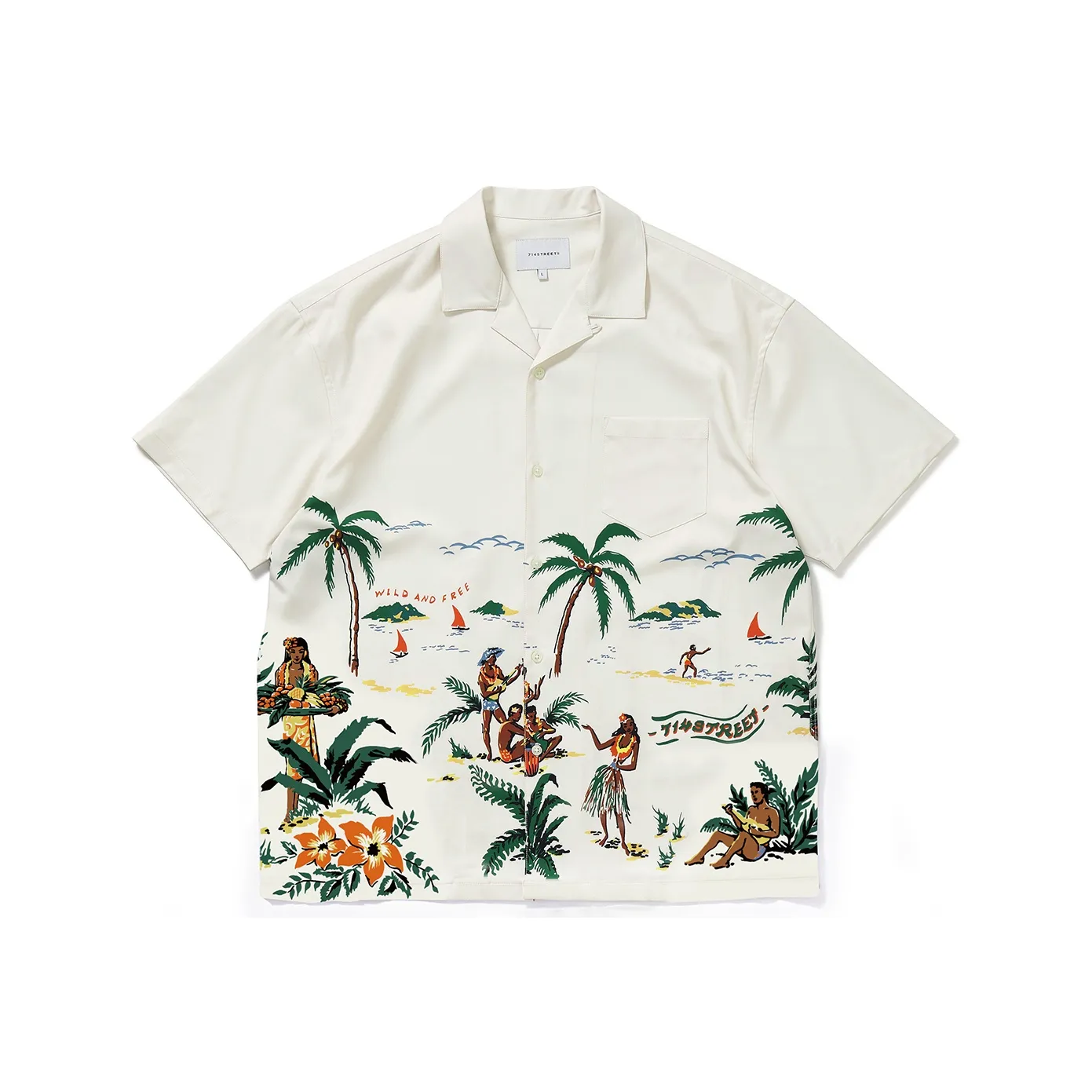 714STREET Рубашка унисекс экрю