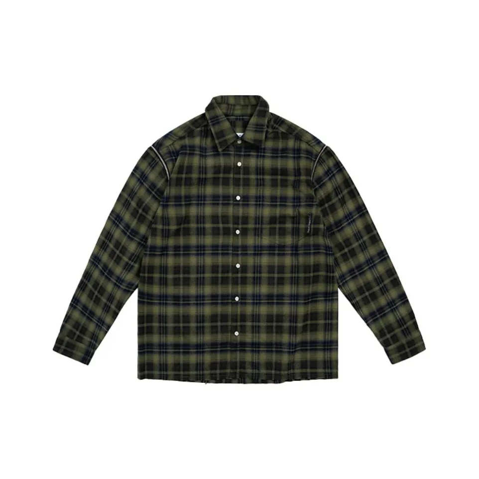 PHANTACI Рубашка Мужская Черная Зеленая