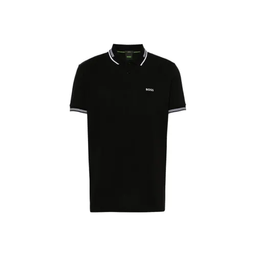 HUGO BOSS Мужское Поло Черного Цвета