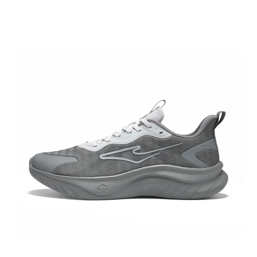 Erke Cushioning, Breathable, Lightweight Low Top Sprint Running Shoes Men's Mist Gray Steel Gray