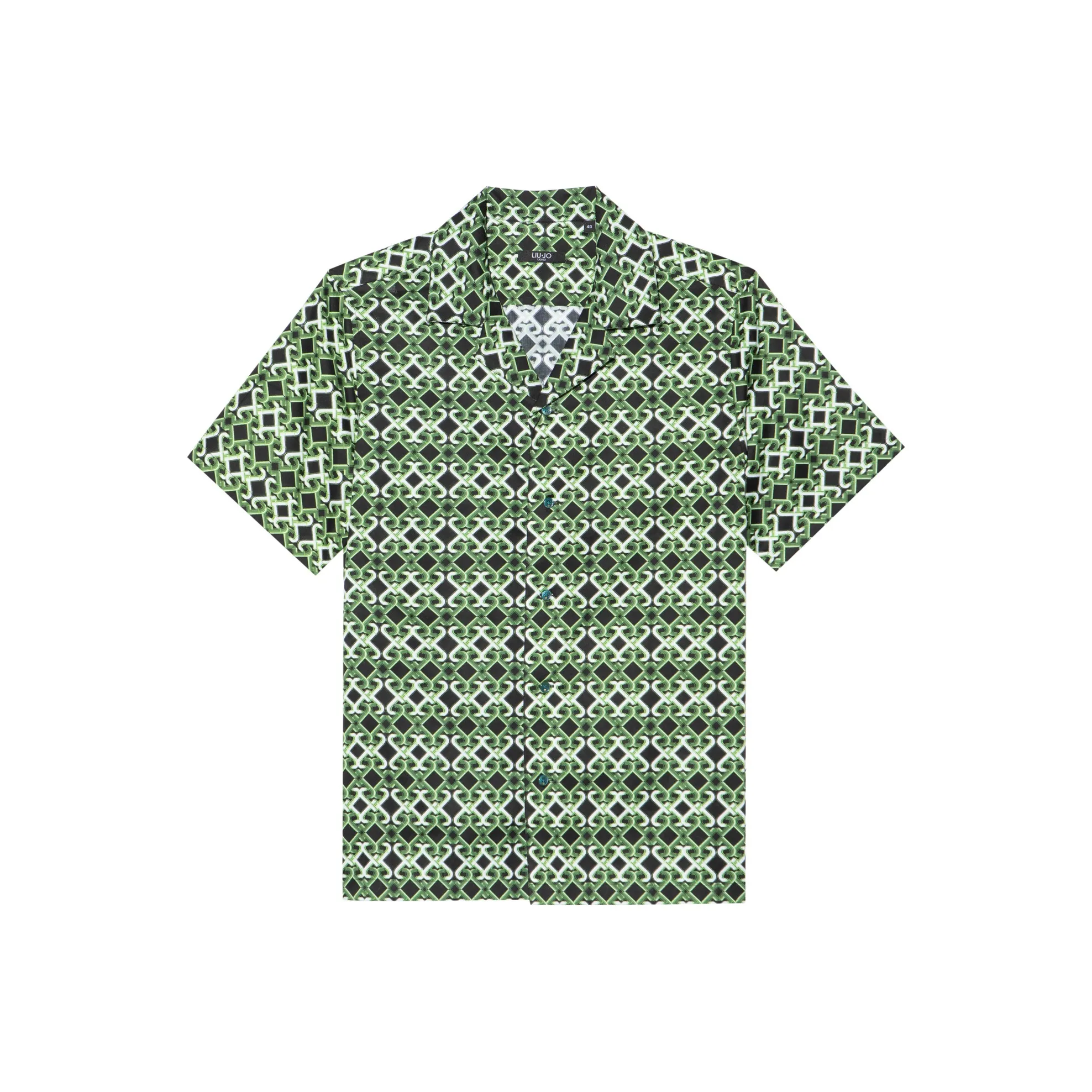LIU·JO UOMO Зеленый Черный Мужская Рубашка