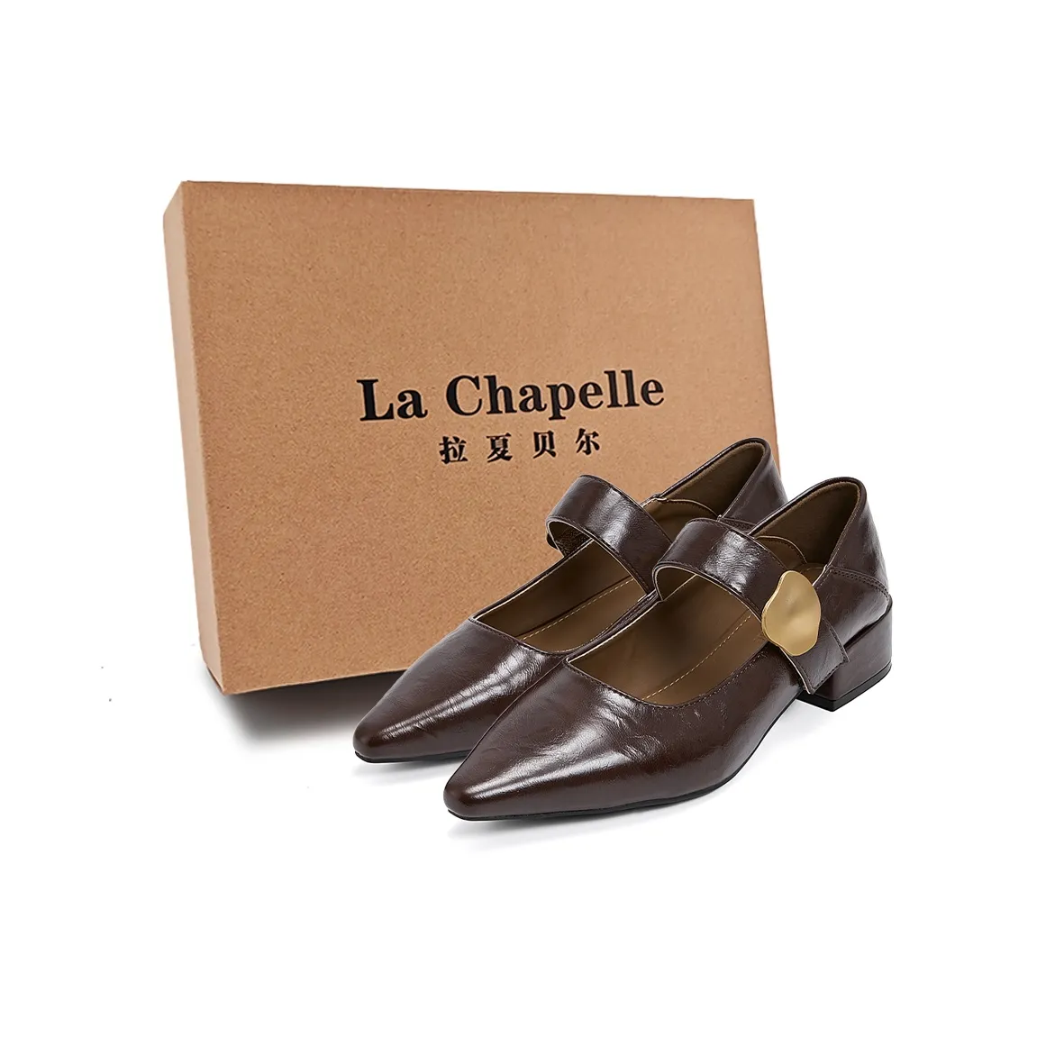 La Chapelle Туфли Мэри Джейн Коричневые Женские