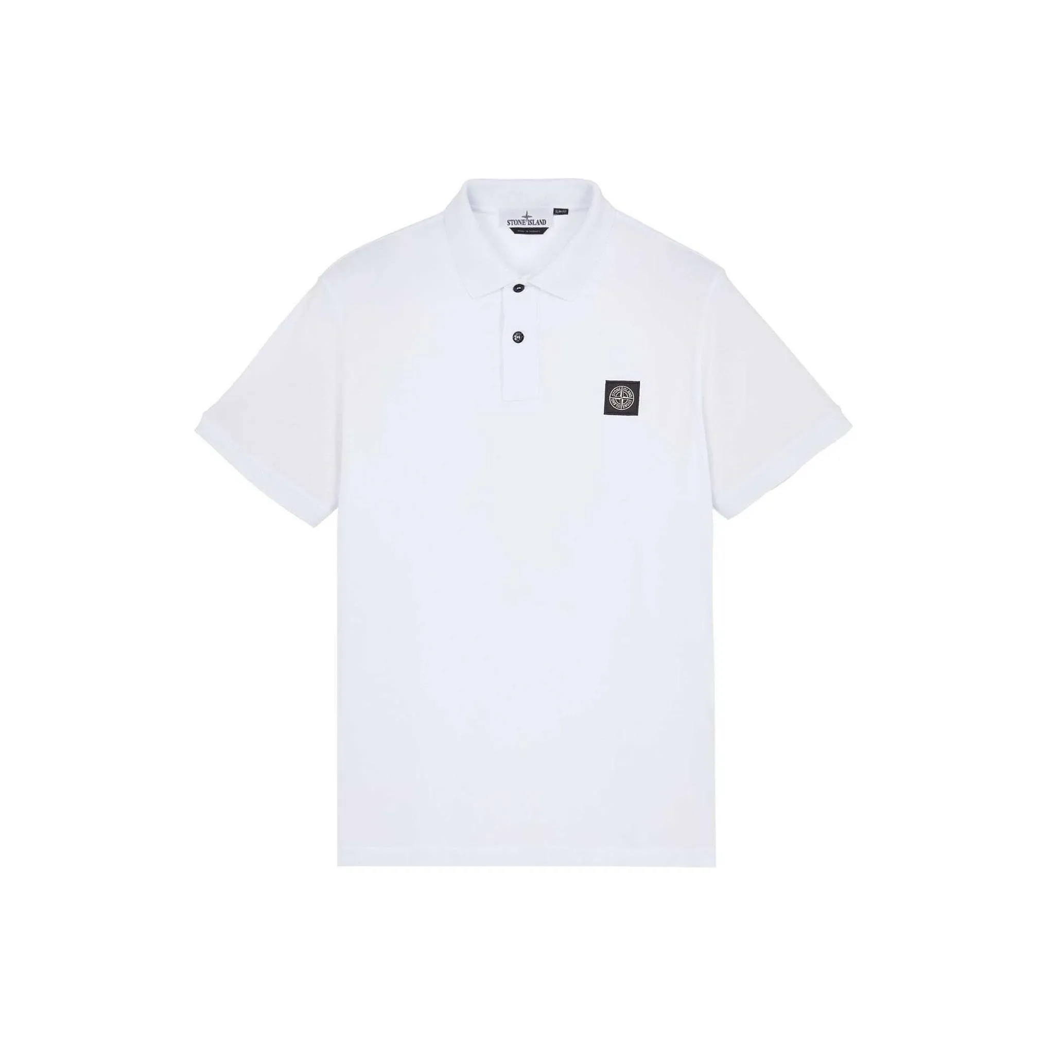 STONE ISLAND Piqué Cotton Polo Shirt