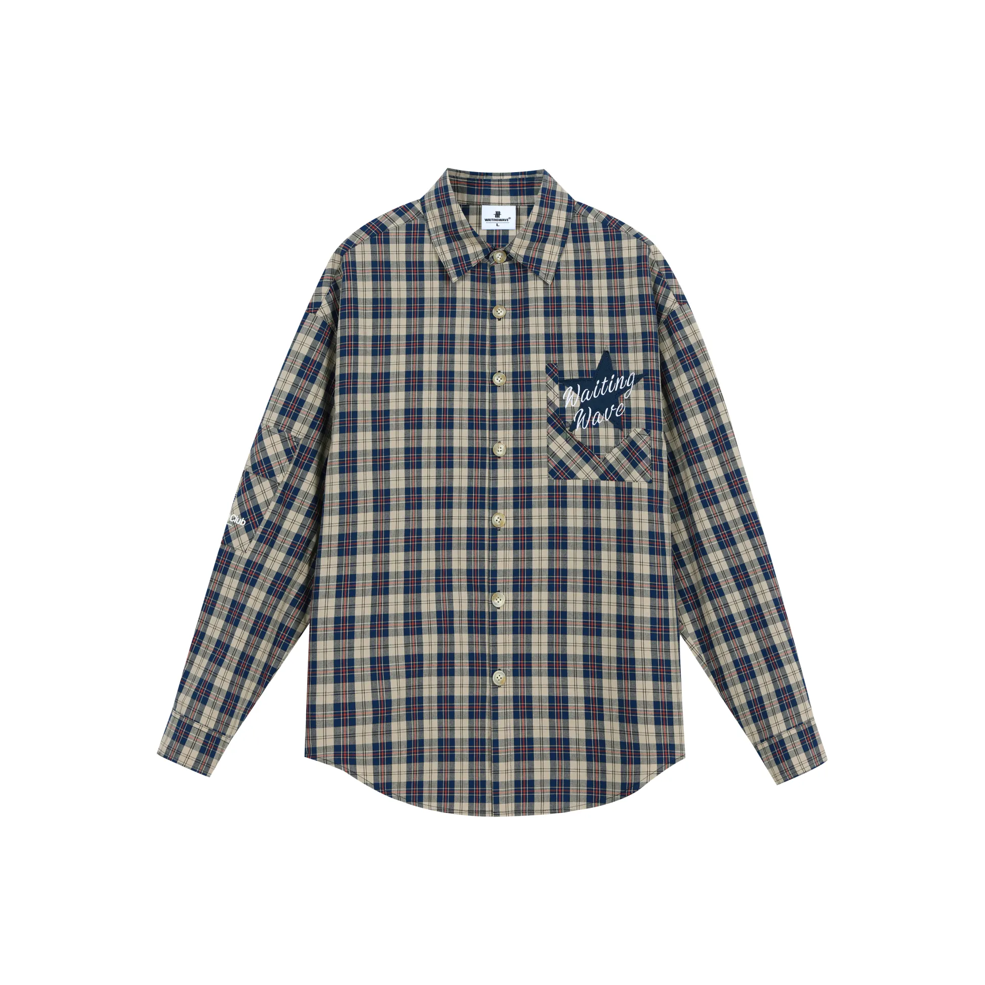 WAITINGWAVE Рубашка Унисекс Темно-синий
