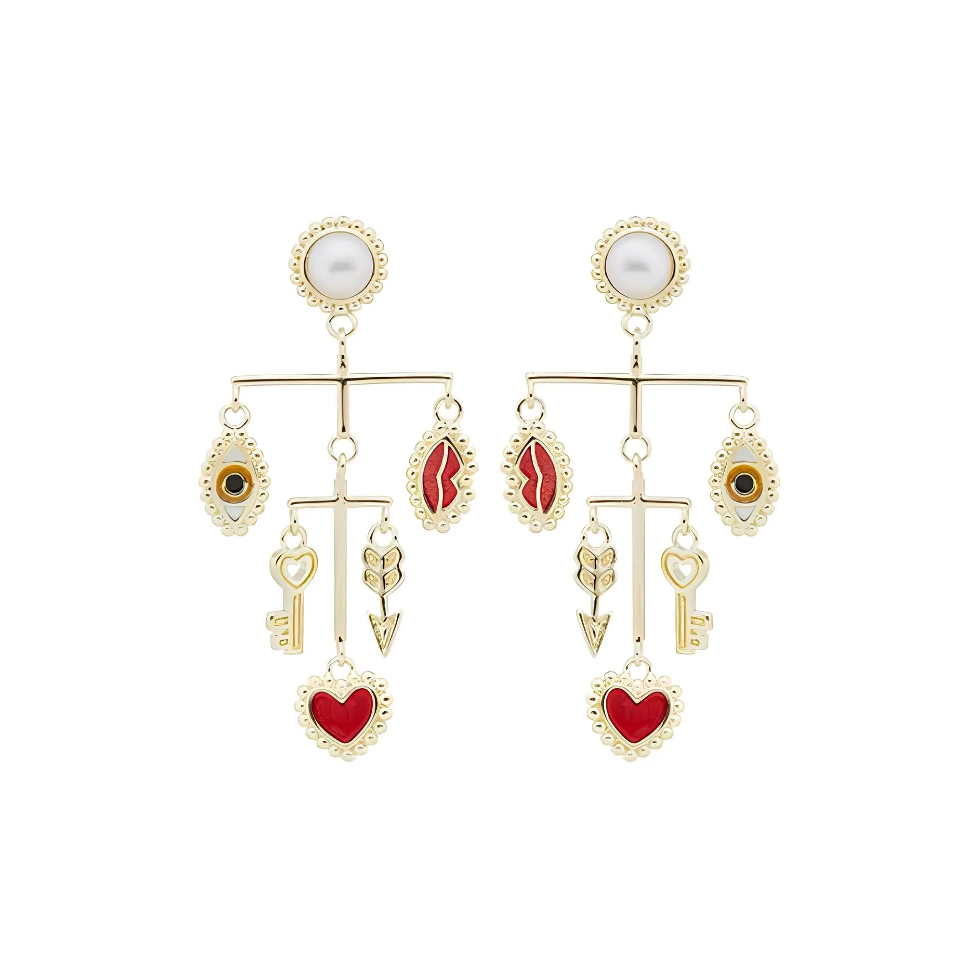 LES NEREIDES Золотой Покрытый Серьги из лата Женские Золотой