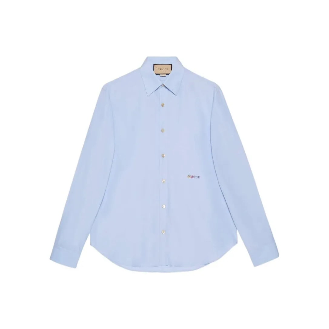 GUCCI Светло-синие Мужские Рубашки