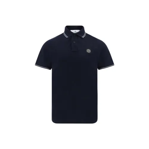 STONE ISLAND Мужское Поло Морского Синего Цвета
