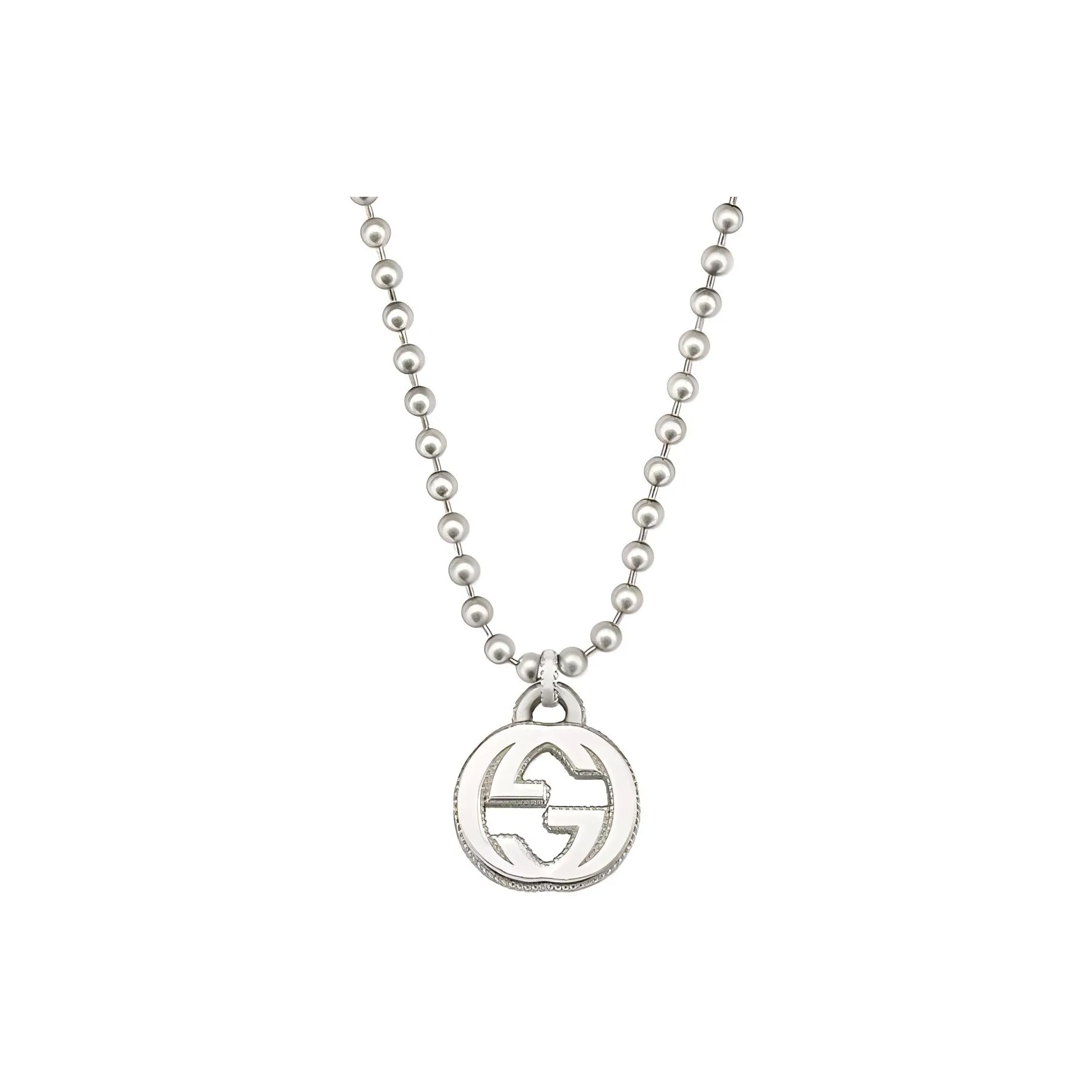 GUCCI Necklaces Unisex Silver Shopping Bag
