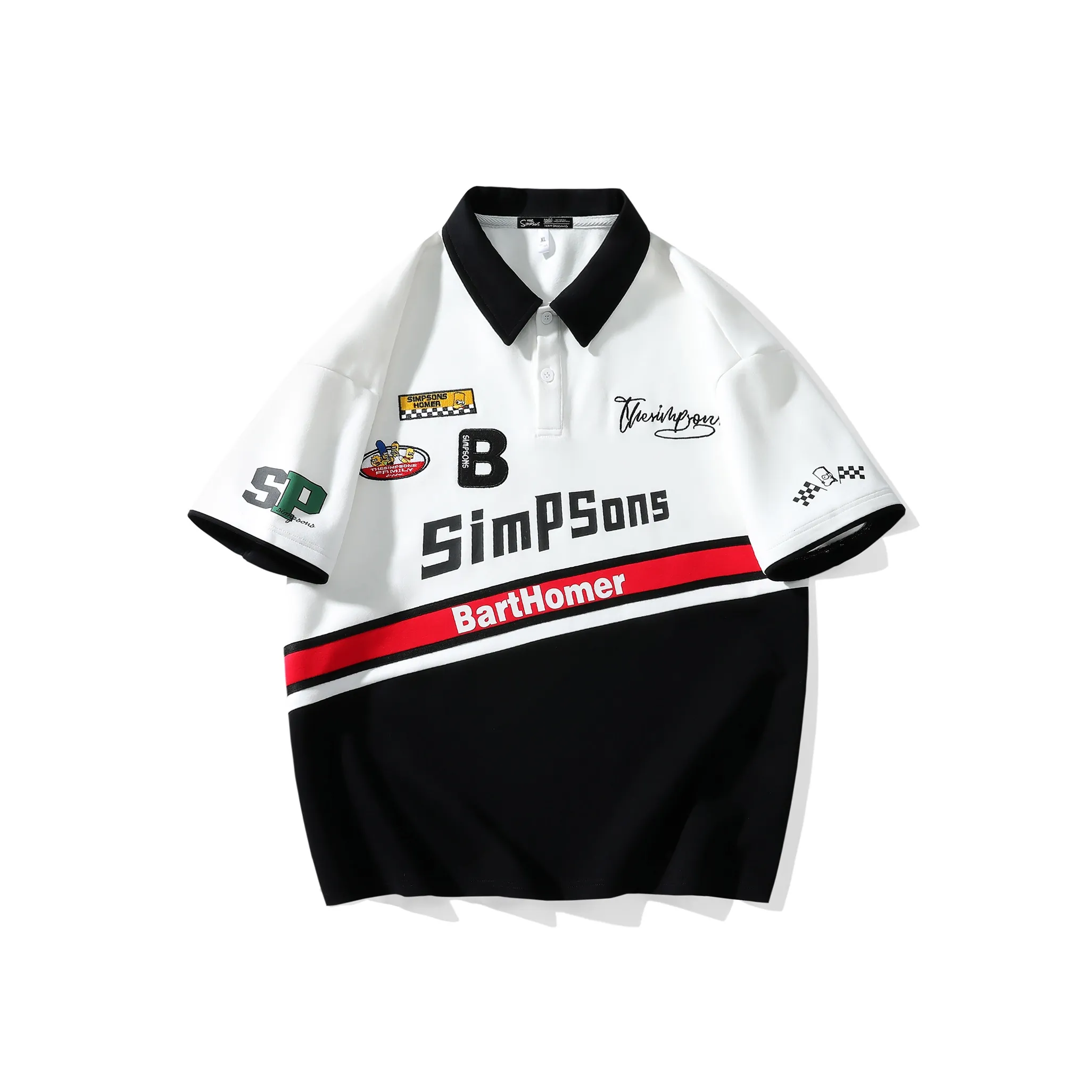 The Simpsons Белый Унисекс Поло