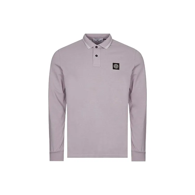 STONE ISLAND Поло Мужское Фиолетовое