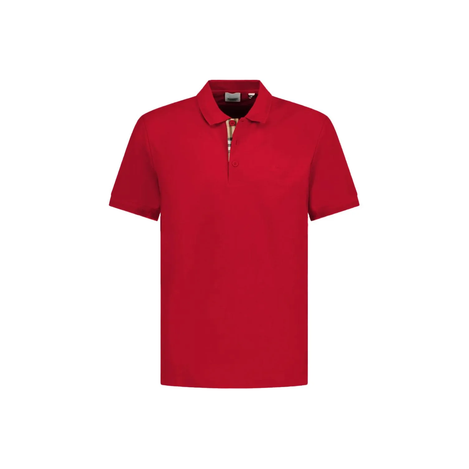 Burberry Men's Logo Short sleeved Polo Shirt Red