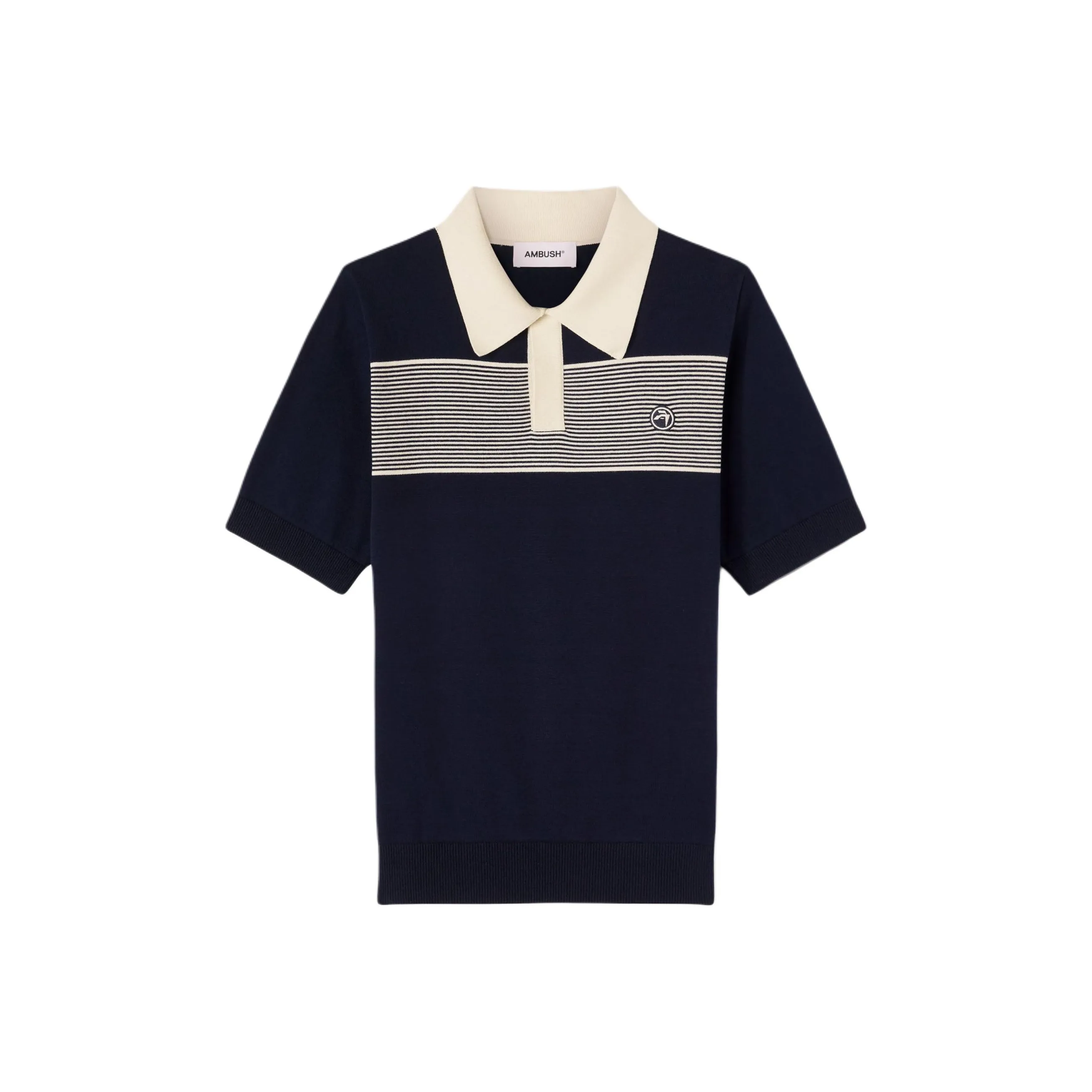 AMBUSH Emblem Striped Polo Shirt