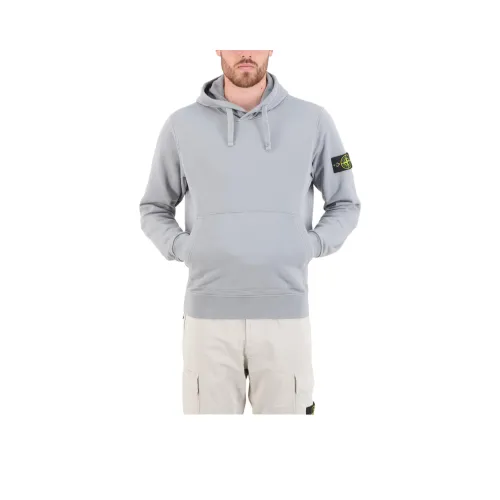 STONE ISLAND Серо-зеленый Мужские Свитшоты