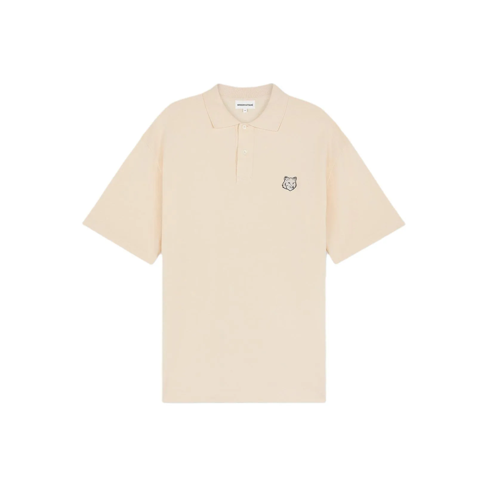 Maison Kitsune SS24 Поло Мужское Светло-Желтое