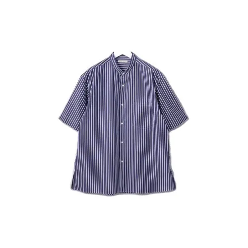 United Arrows Мужские рубашки морского синего цвета