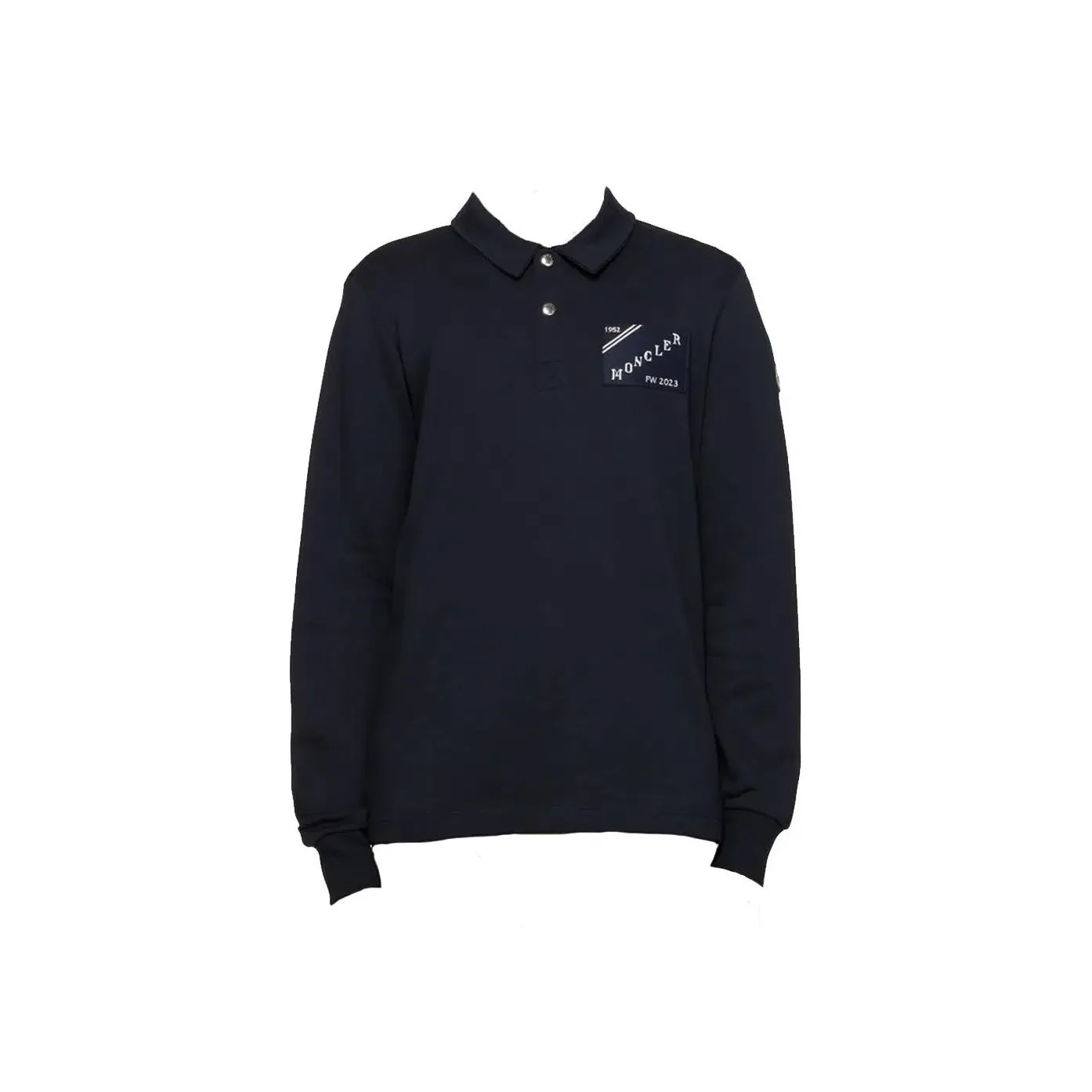 MONCLER SS24 Поло Мужское Морской Синий