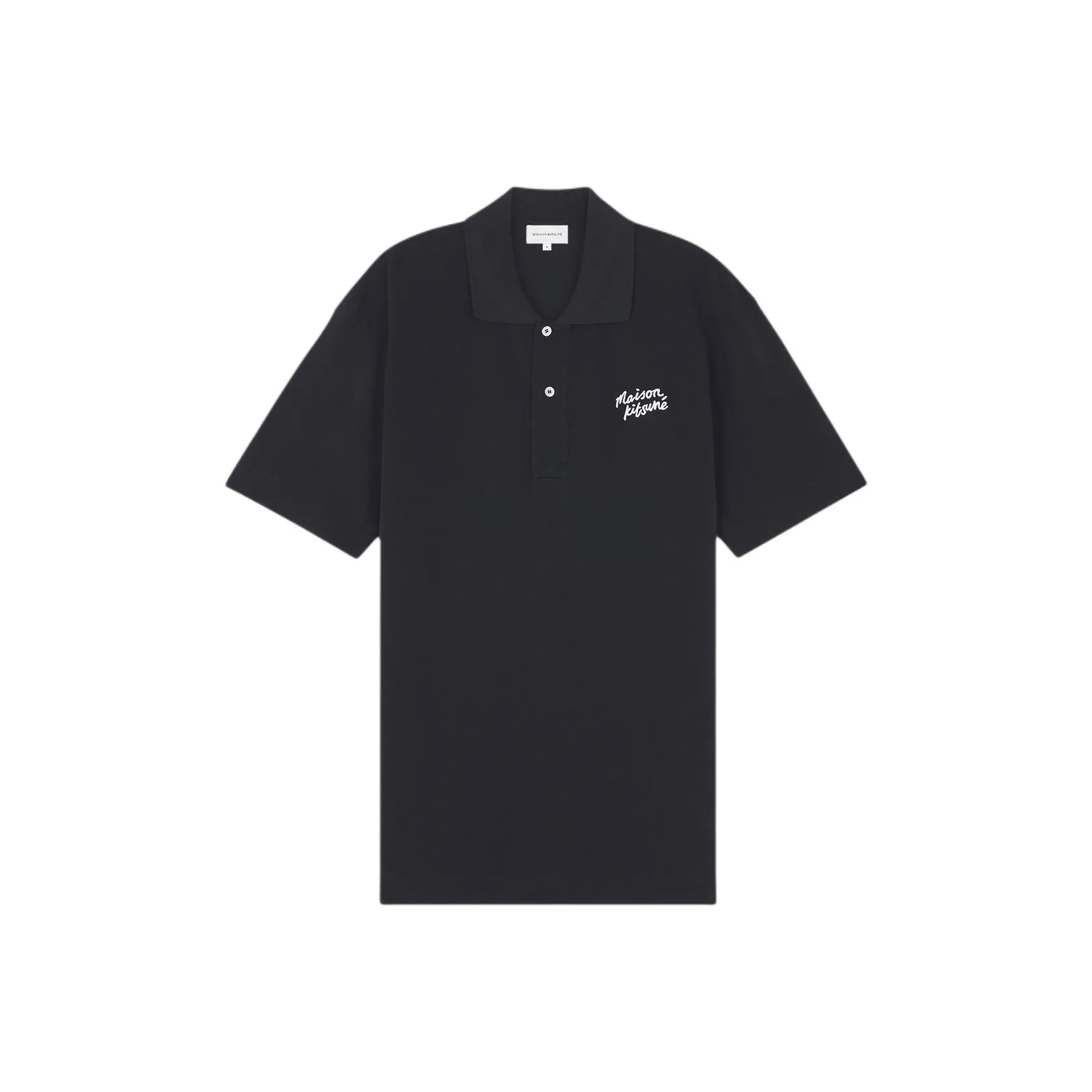 Maison Kitsuné Handwriting Logo embroidered Polo Shirt