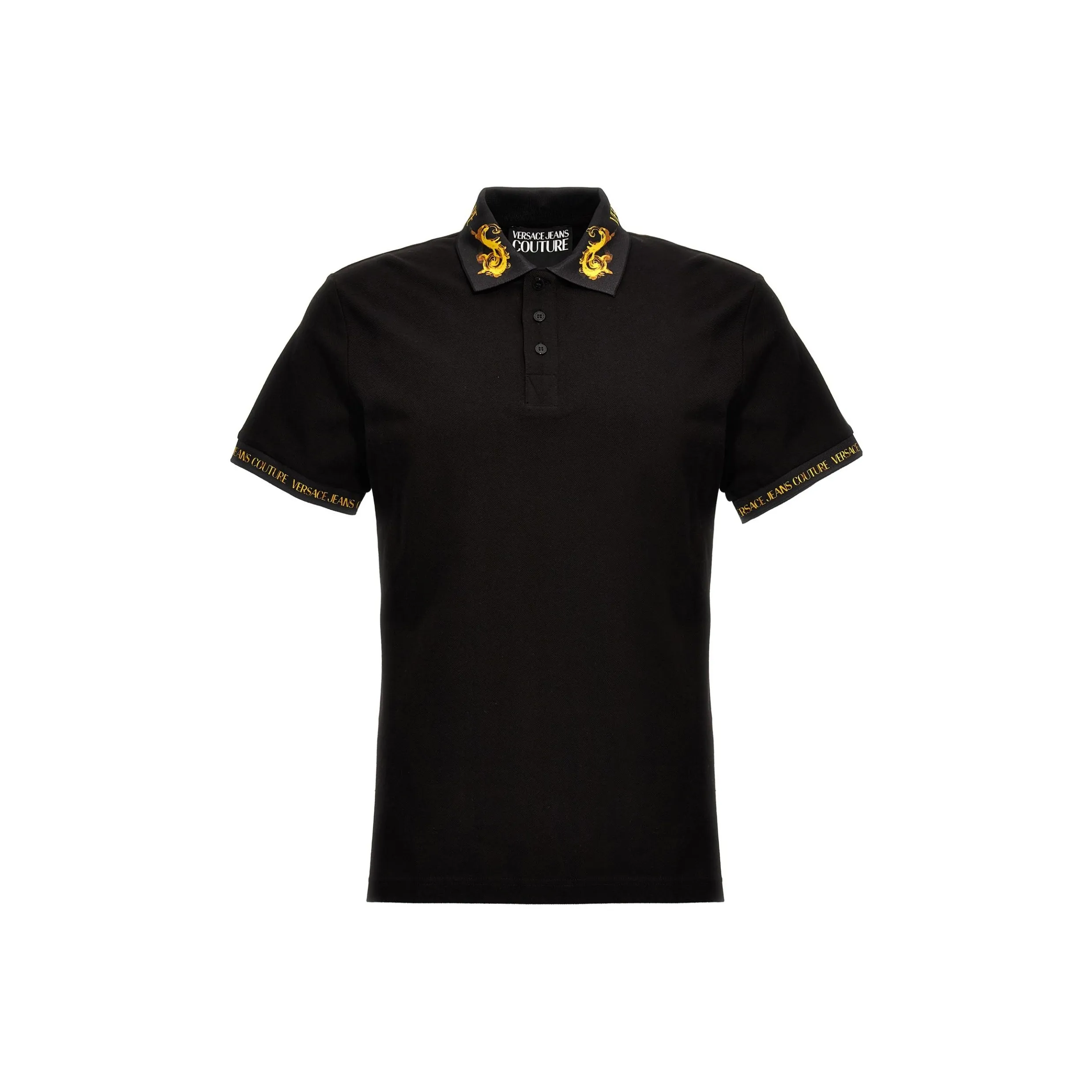 knit logo shift dress Barocco Trim Short Sleeved Polo Shirt