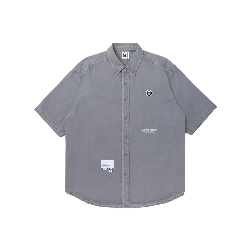 Aape Chambray Logo appliqué Shirt