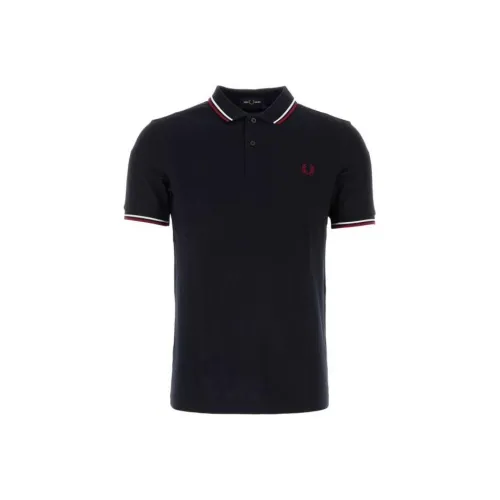 FRED PERRY Мужское поло темно-синего цвета