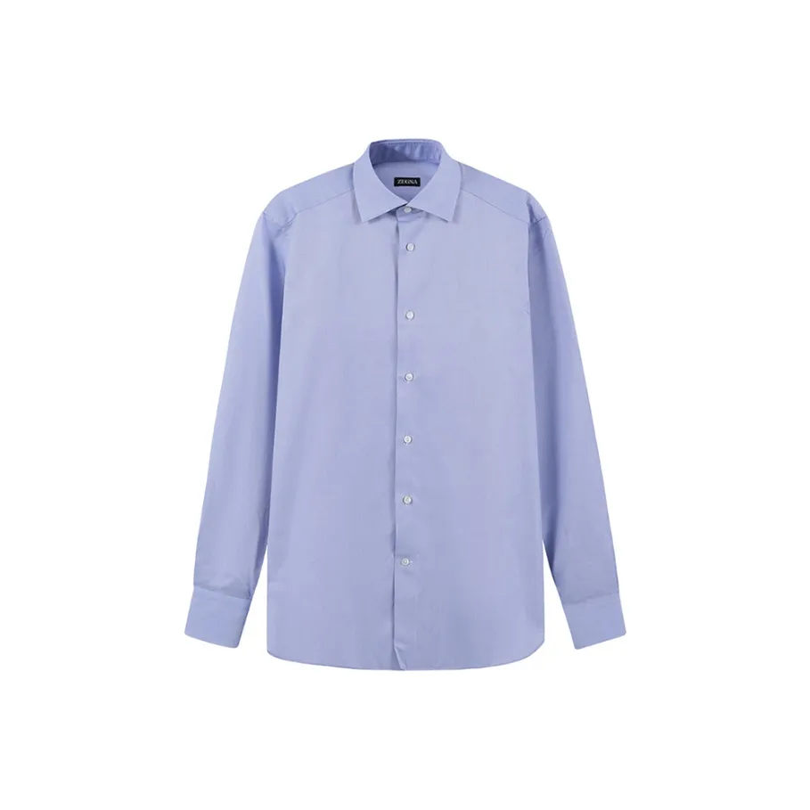 Ermenegildo Zegna Blue Men's Shirts Эргенжильдо Зегна Синий Мужские Рубашки