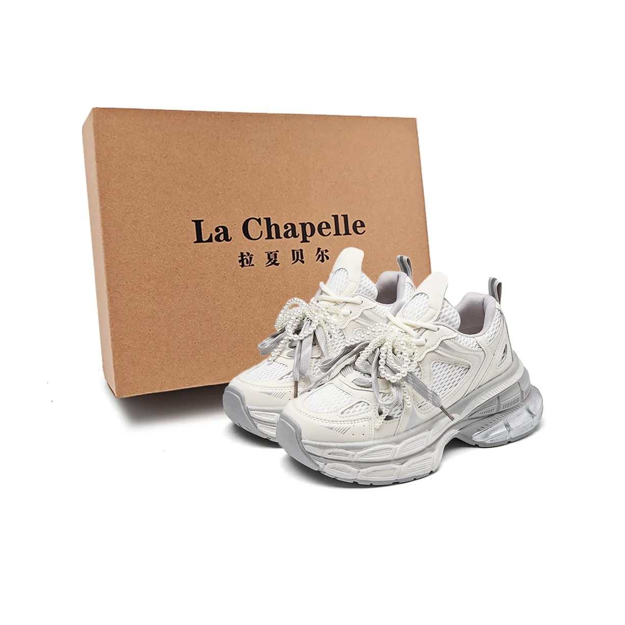 La Chapelle массивные кроссовки Low Top Ecru Женские