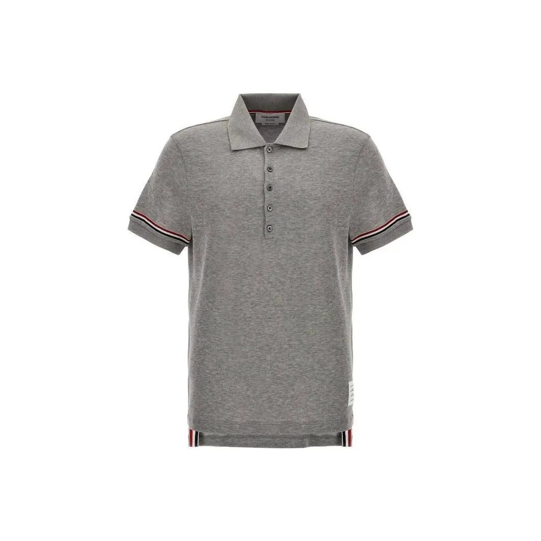 THOM BROWNE Rwb Striped Short Sleeved Polo Shirt