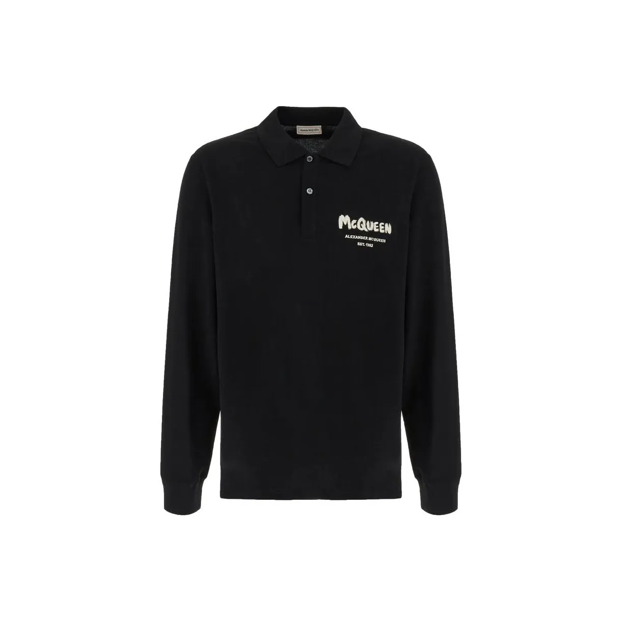 Alexander McQueen Поло Мужское Черное