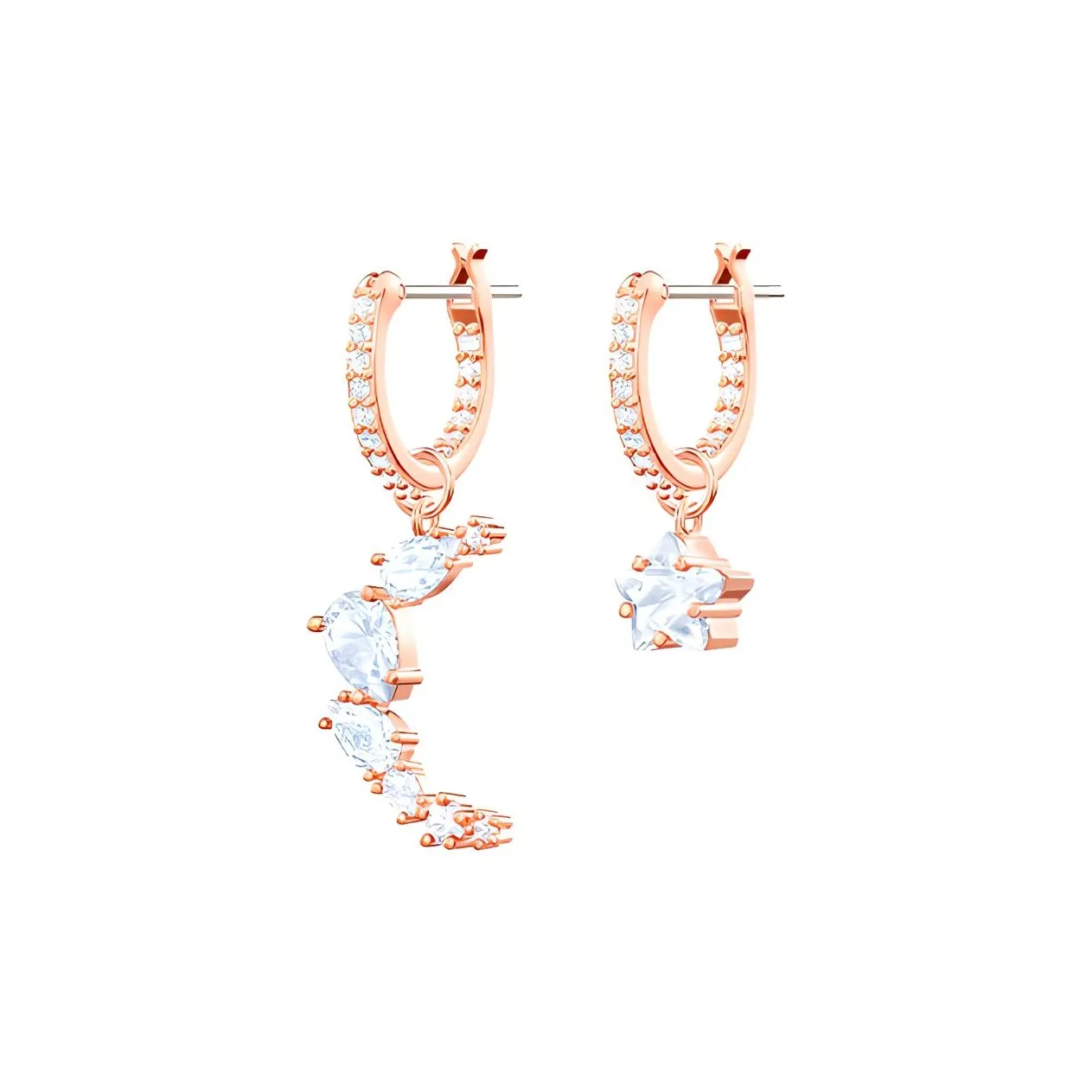 Swarovski Искусственный хрусталь Серьги Розовое золото с покрытием, женские